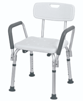 Shower Chair with handles on white background