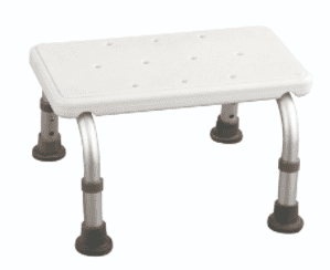 A white shower stool