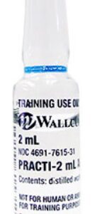 A bottle of Wallcur #401PA- Practi-Amp™ 2 mL (for training) on a white background.