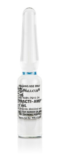 A Wallcur #412MA-Practi- Amp™ 1 mL (for training) on a white background.