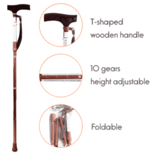 A wooden adjustable crutch