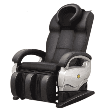 A black massage chair