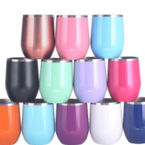 Colorful wine tumblers