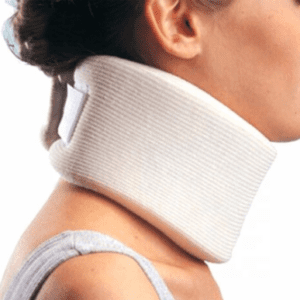 A cervical collar support