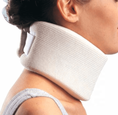 A cervical collar support