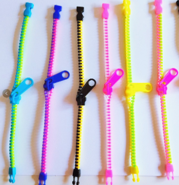 A group of Kids Zipper Bracelets.