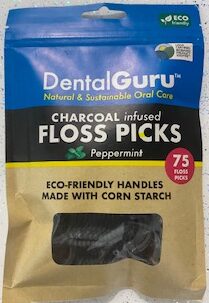 Dental guru charcoal Dental Floss Picks.