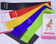 A set of Resistance Bands with different colors.