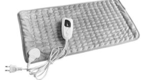An electric Heating Pad on a white background.