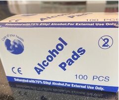Alcohol Pads 100 pieces on display of the website